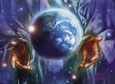 Jesus with world in hands